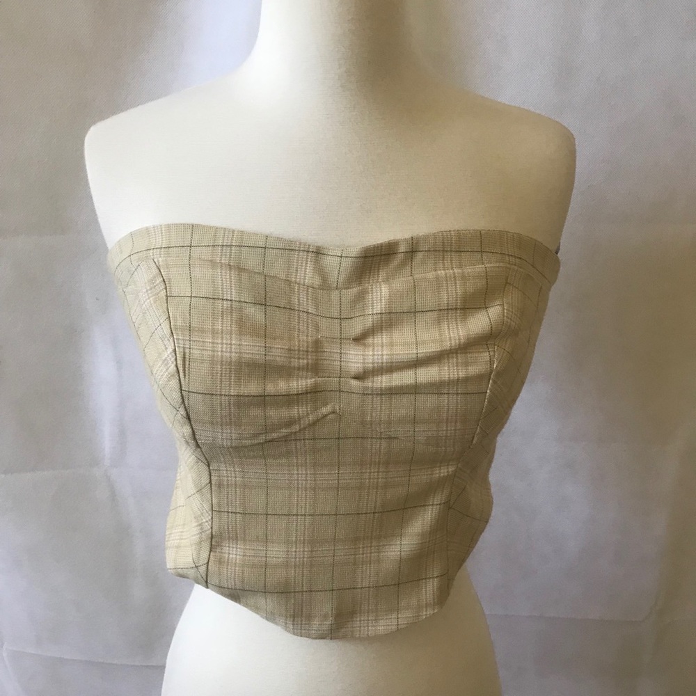 FREE PEOPLE NWT ONE SMOCKED BANDEAU TOP SIZE 4